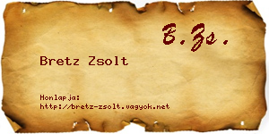 Bretz Zsolt névjegykártya